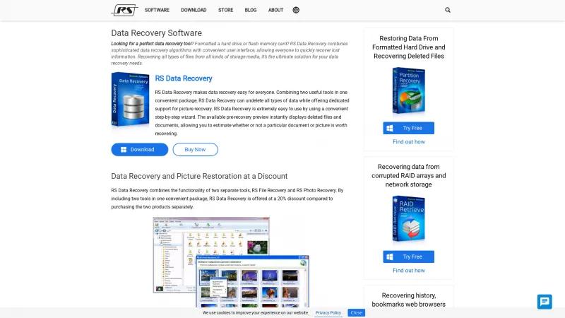 Homepage of RS Data Recovery