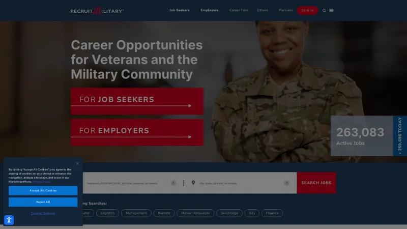 Homepage of RecruitMilitary