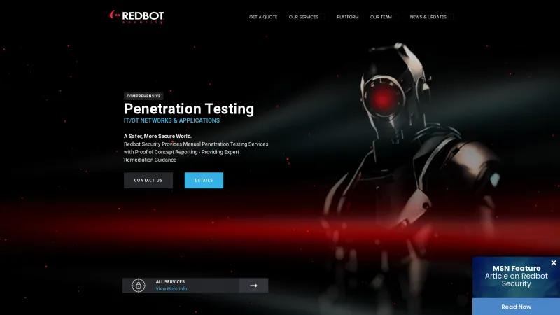 Homepage of Redbot Security