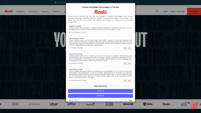 Homepage of Redis