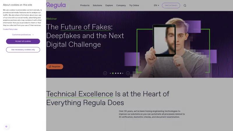 Homepage of Regula