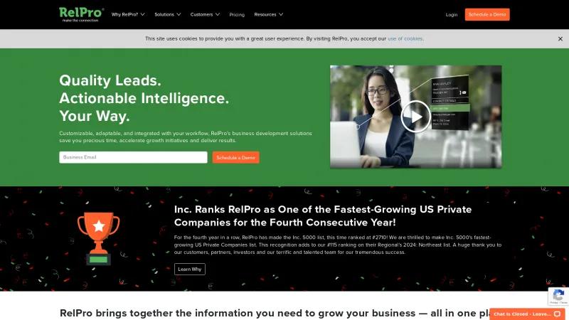 Homepage of RelPro