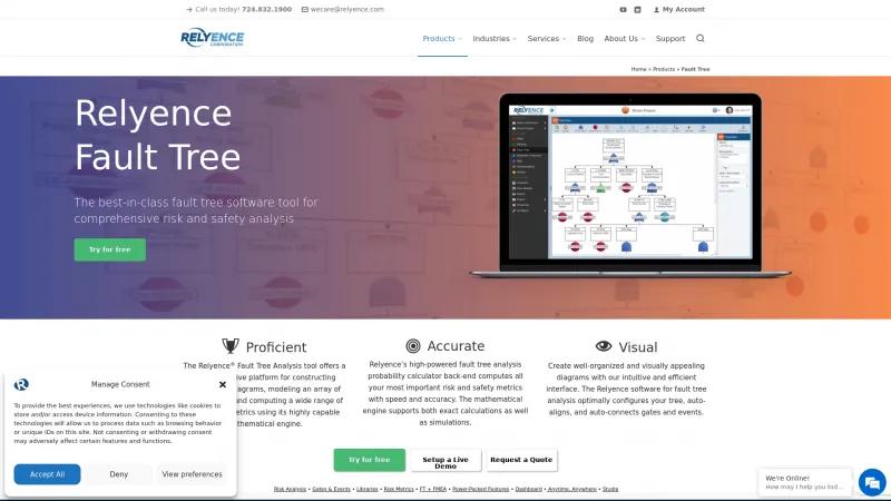 Homepage of Relyence Fault Tree