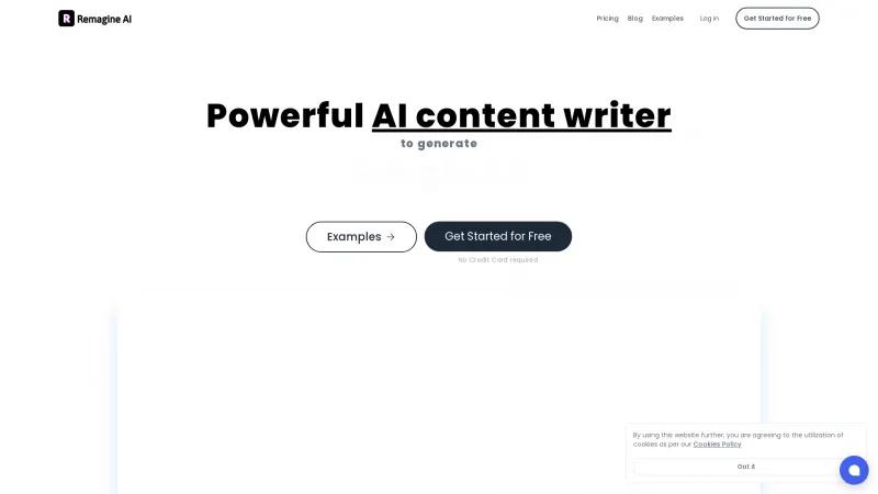 Homepage of Remagine AI