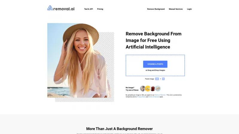 Homepage of Removal.AI