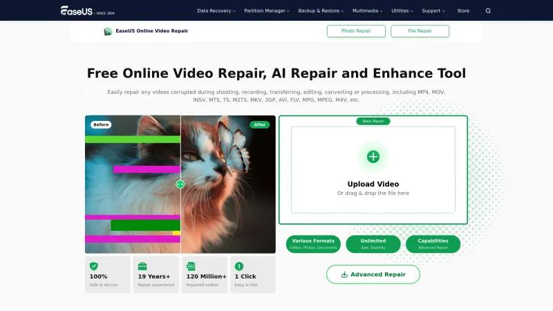 Homepage of RepairVideo