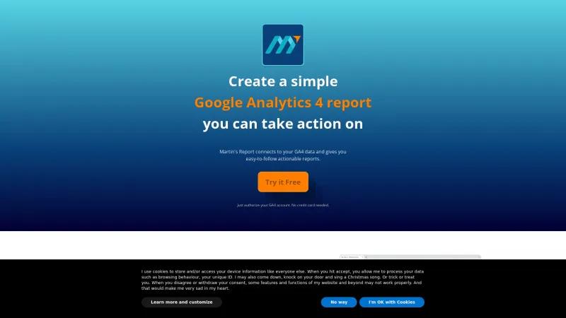 Homepage of Martin's Report