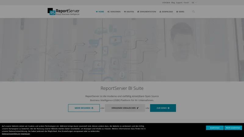 Homepage of ReportServer