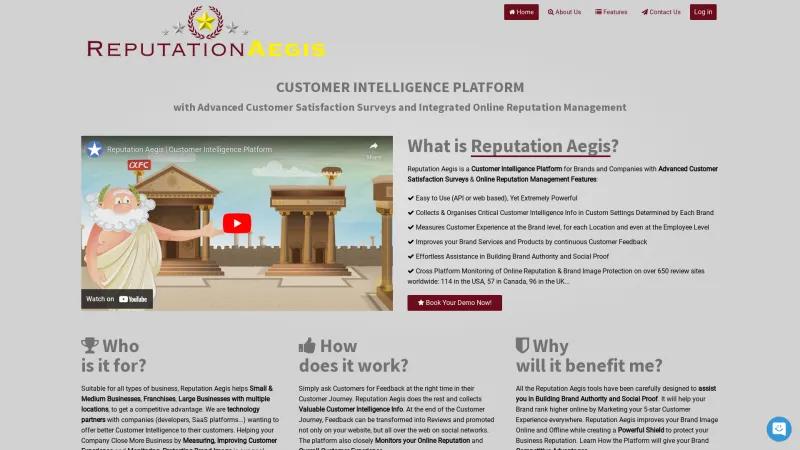 Homepage of Reputation Aegis