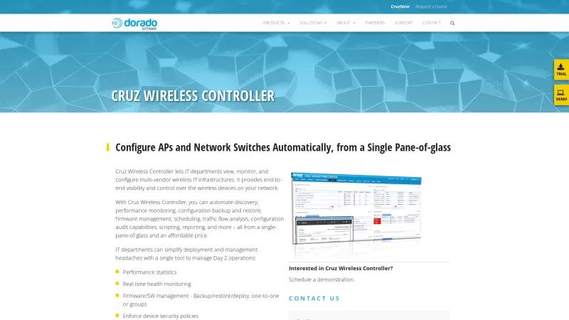 Homepage of Cruz Wireless Controller