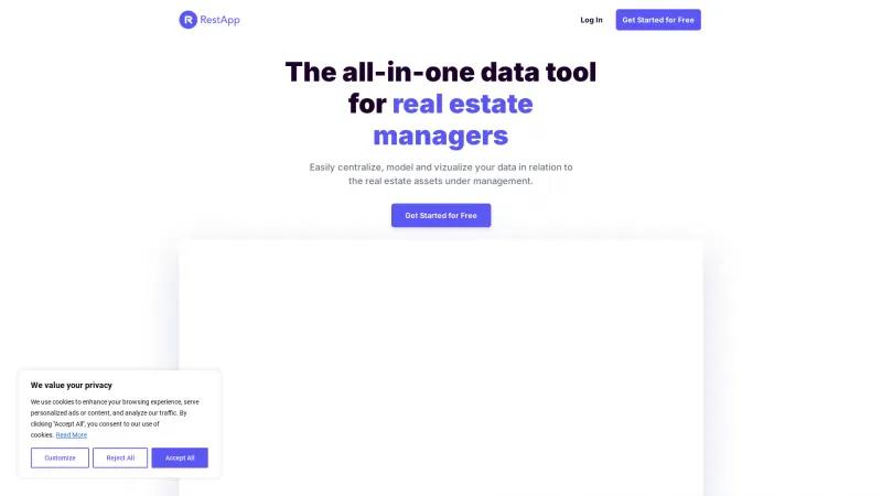 Homepage of RestApp