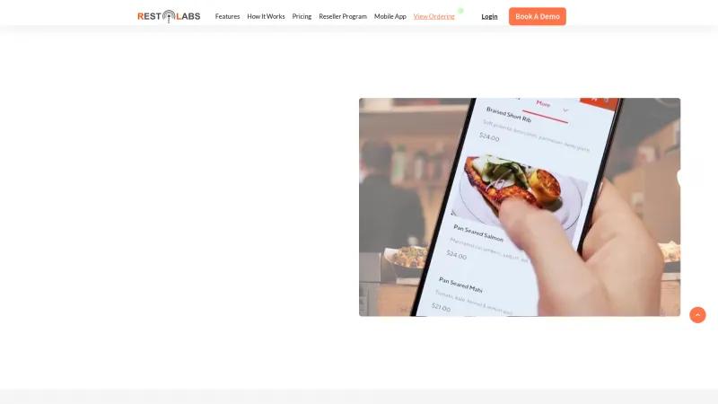 Homepage of Restolabs