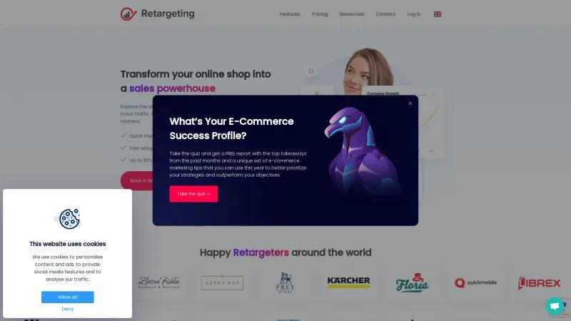 Homepage of Retargeting