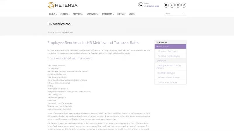 Homepage of HRMetricsPro