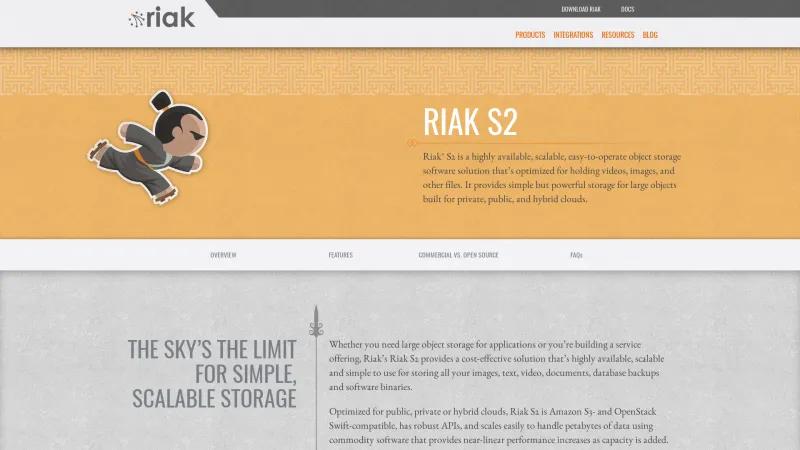 Homepage of Riak CS