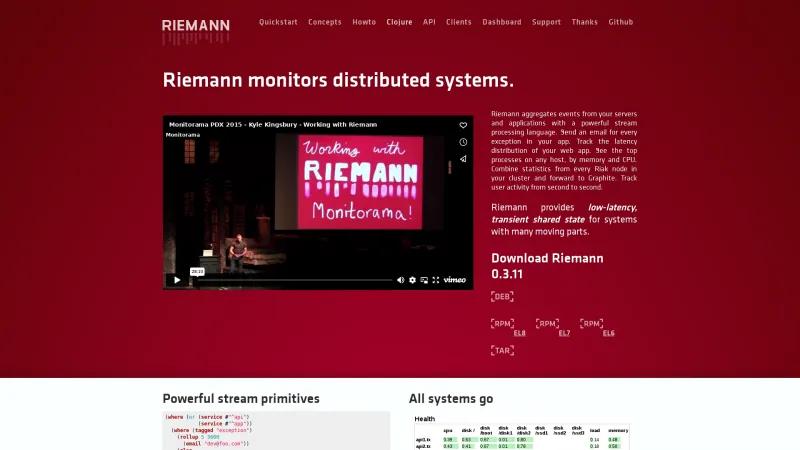 Homepage of Riemann