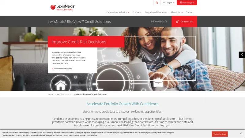 Homepage of LexisNexis RiskView