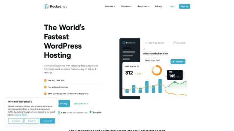 Homepage of Rocket.net