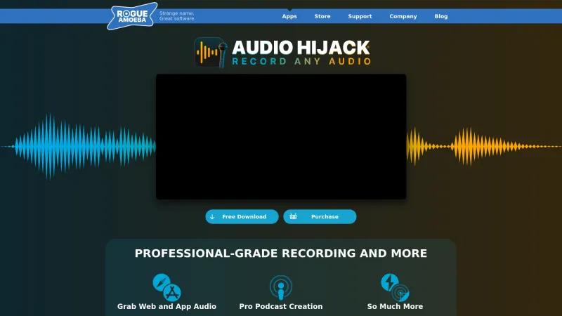 Homepage of Audio Hijack