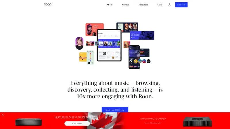 Homepage of Roon