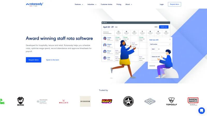 Homepage of Rotaready