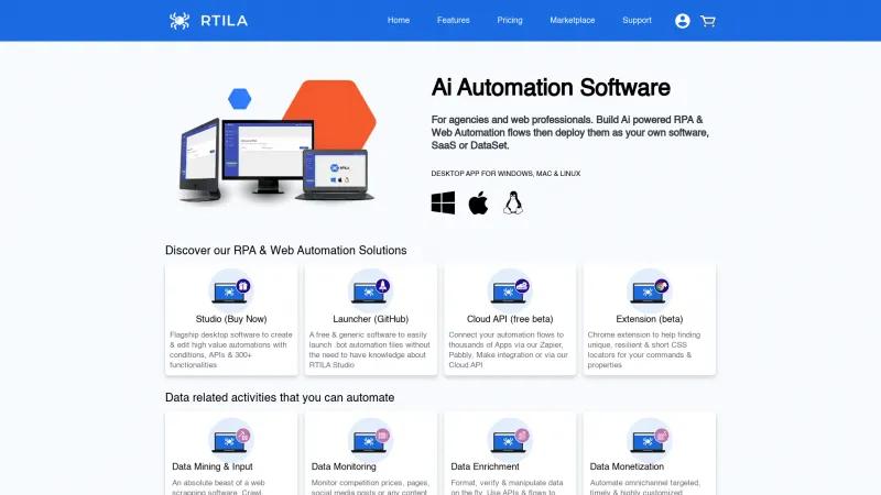 Homepage of RTILA