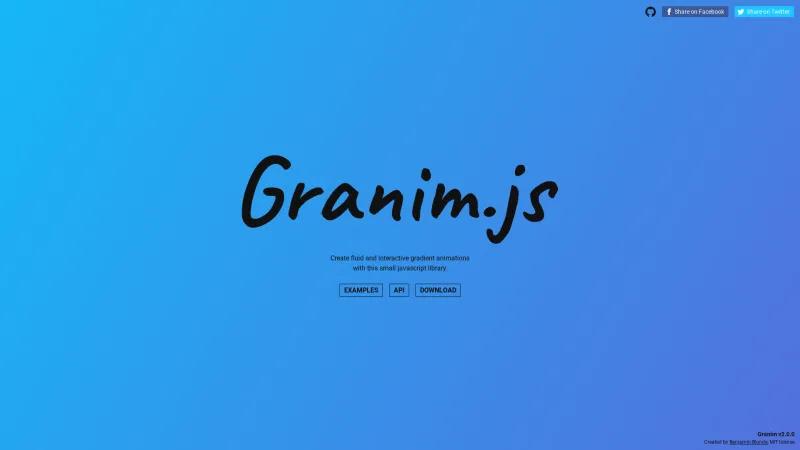 Homepage of Granim.js