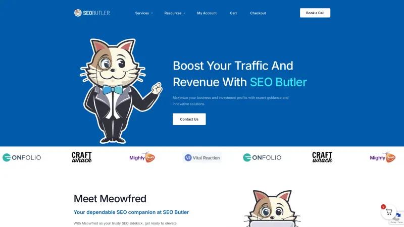 Homepage of SEOButler