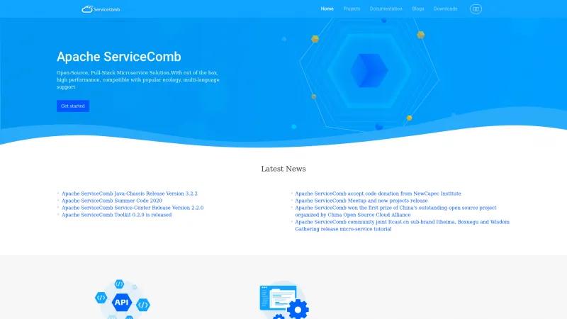 Homepage of Apache ServiceComb