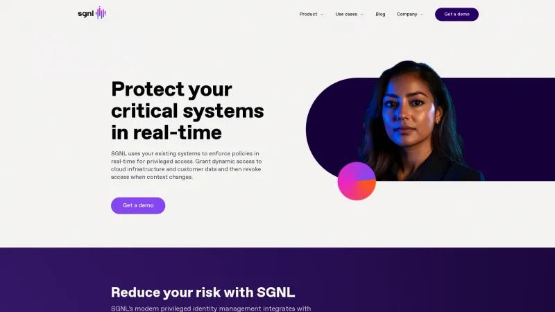 Homepage of SGNL