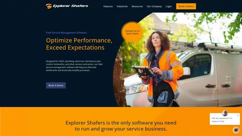 Homepage of Explorer Shafers