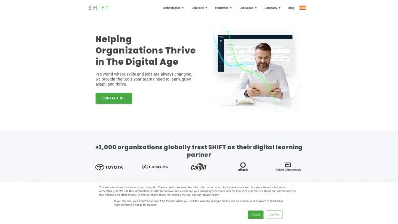 Homepage of SHIFT