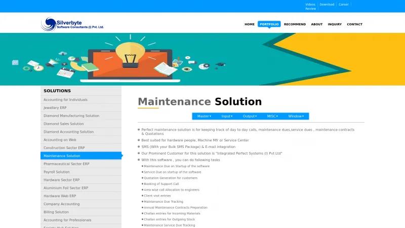 Homepage of PERFECT MAINTENANCE