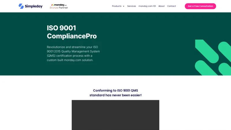 Homepage of ISO 9001 CompliancePro