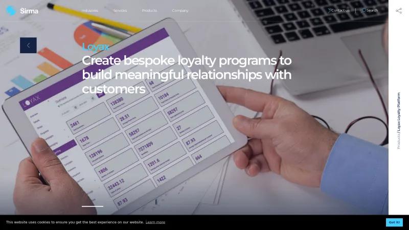 Homepage of Loyax