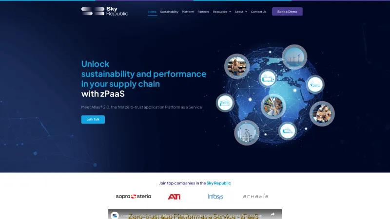 Homepage of Atlas zPaaS