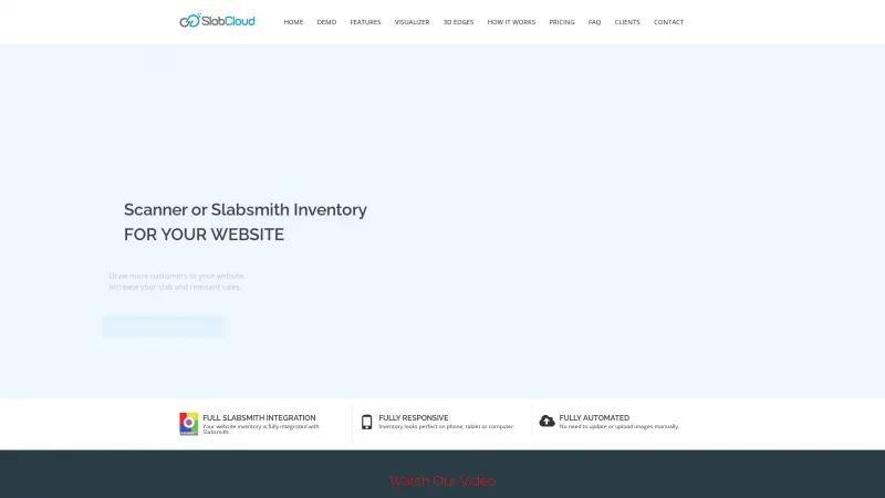 Homepage of Slabcloud