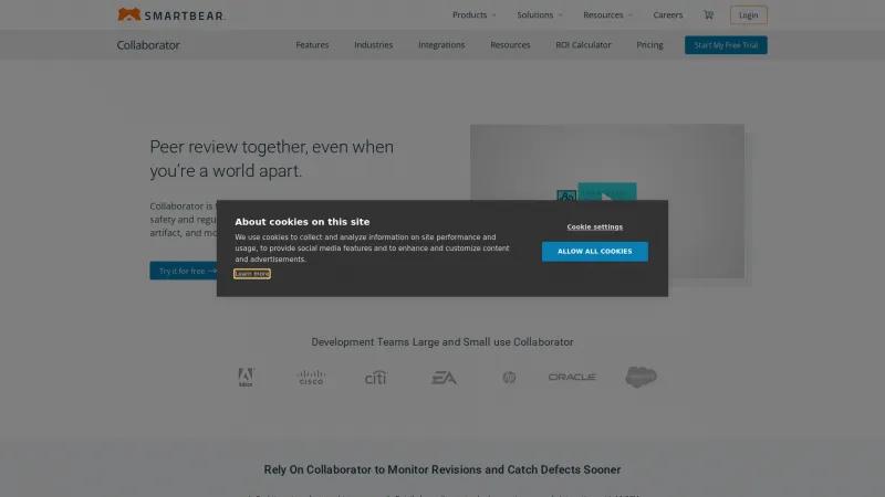 Homepage of SmartBear Collaborator