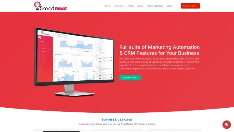 Homepage of SmartEngage