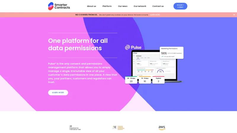 Homepage of Smarter Contracts