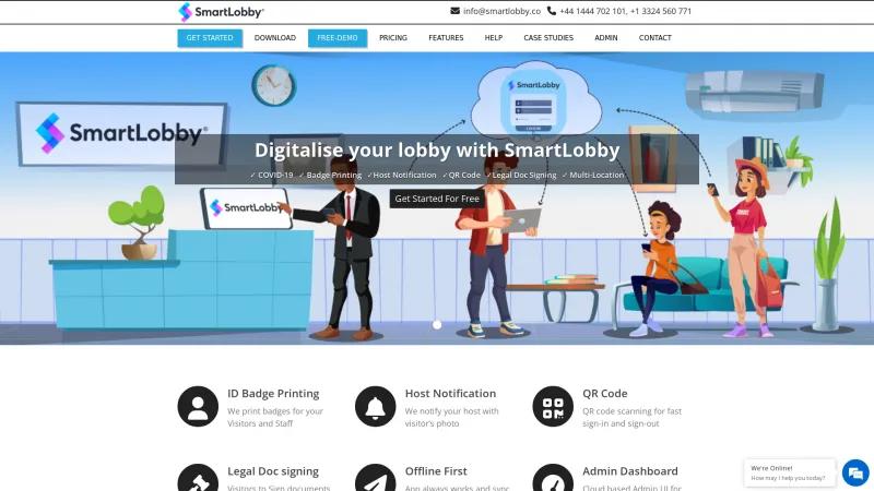 Homepage of SmartLobby