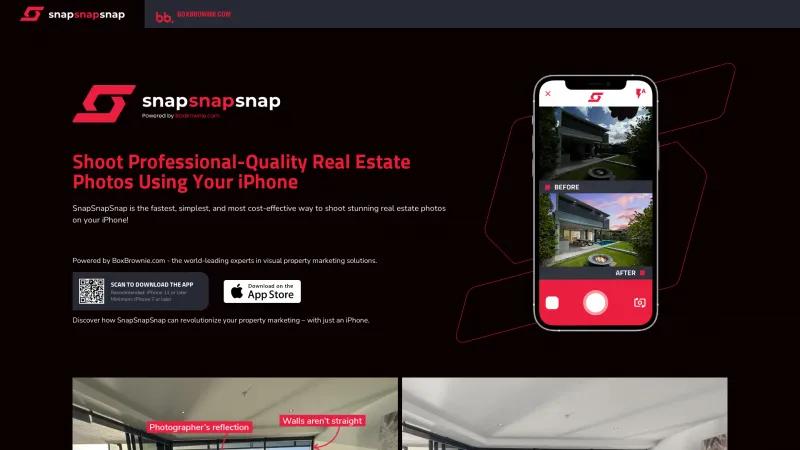 Homepage of SnapSnapSnap