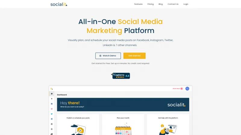 Homepage of Socialit