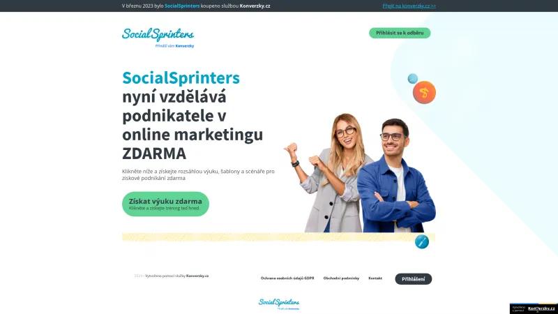 Homepage of SocialSprinters