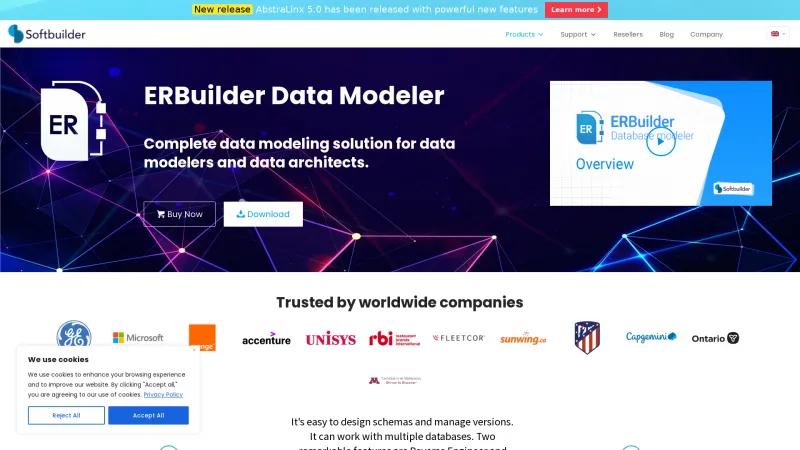 Homepage of ERBuilder