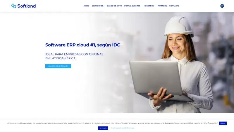 Homepage of Softland ERP