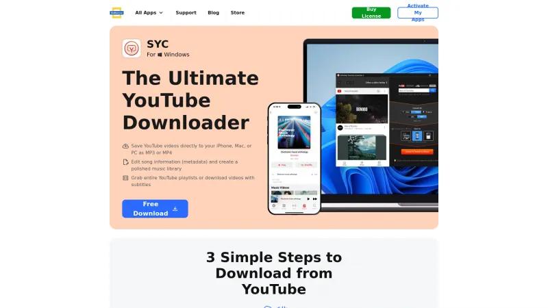 Homepage of Softorino YouTube Converter