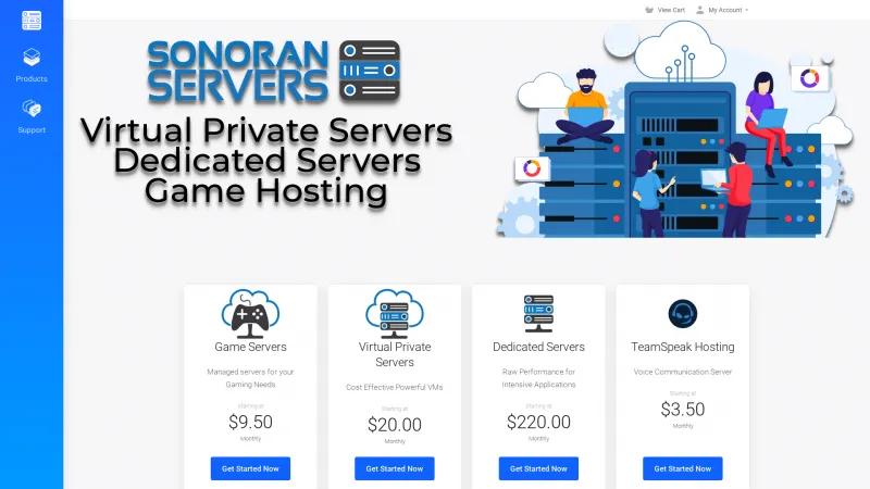 Homepage of Sonoran Servers