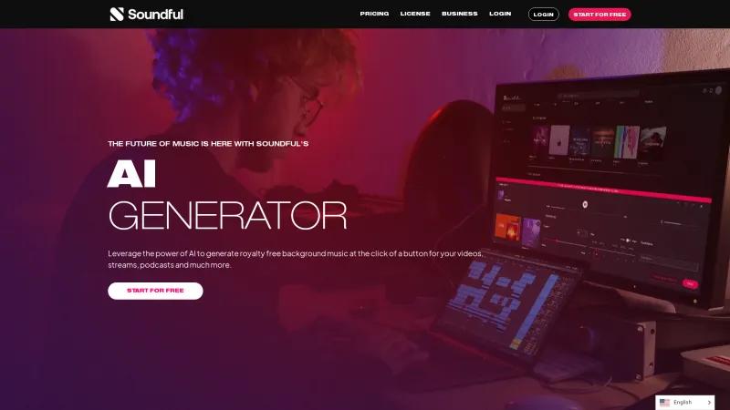 Homepage of Soundful