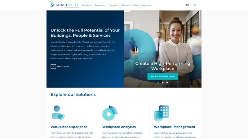 Homepage of Spacewell